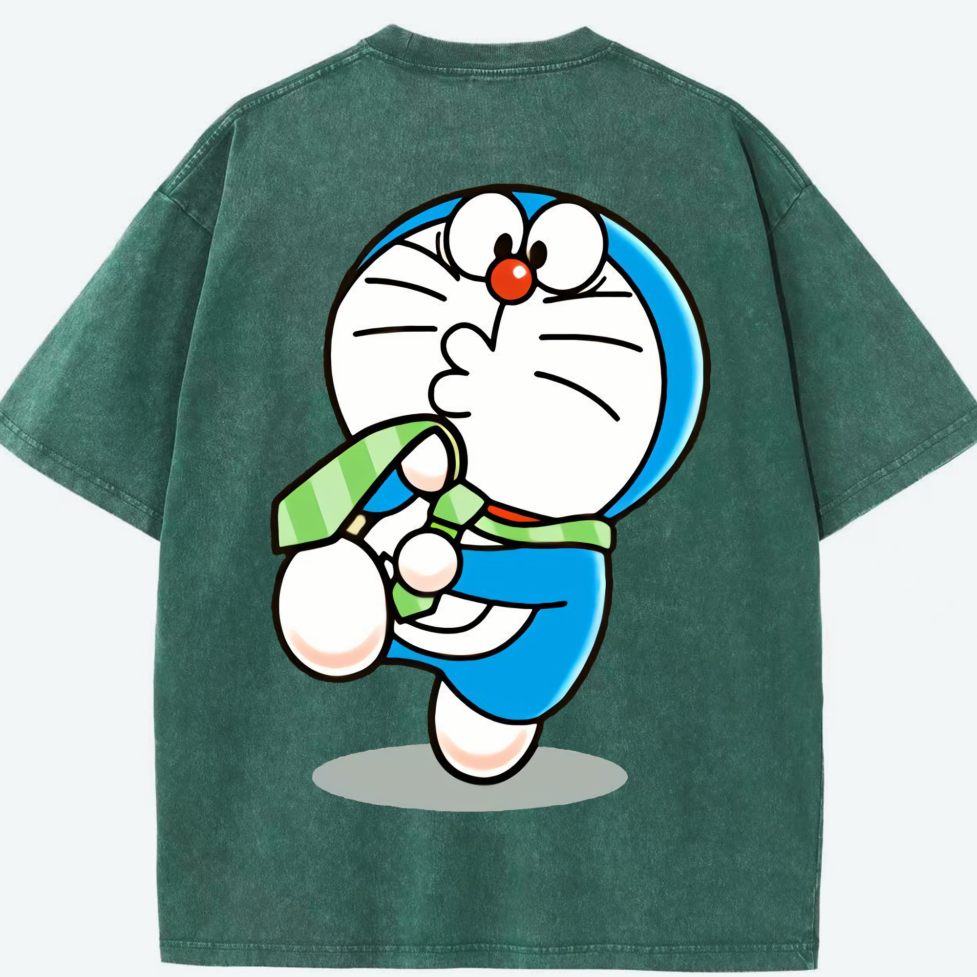 （画像用） ドラえもん Doraemon 綿100% ヴィンテージ風 半袖Tシャツ（背面プリント）